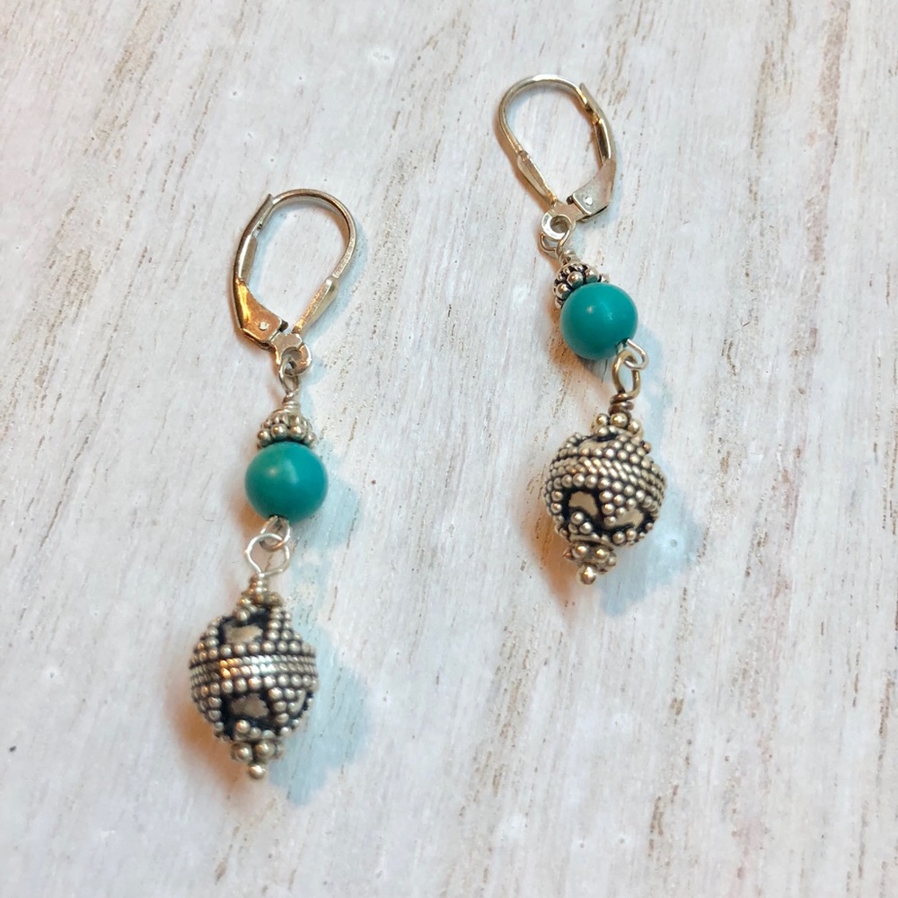 Sterling silver and turquoise earrings